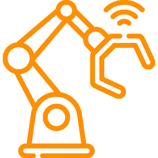 icono de robot industrial